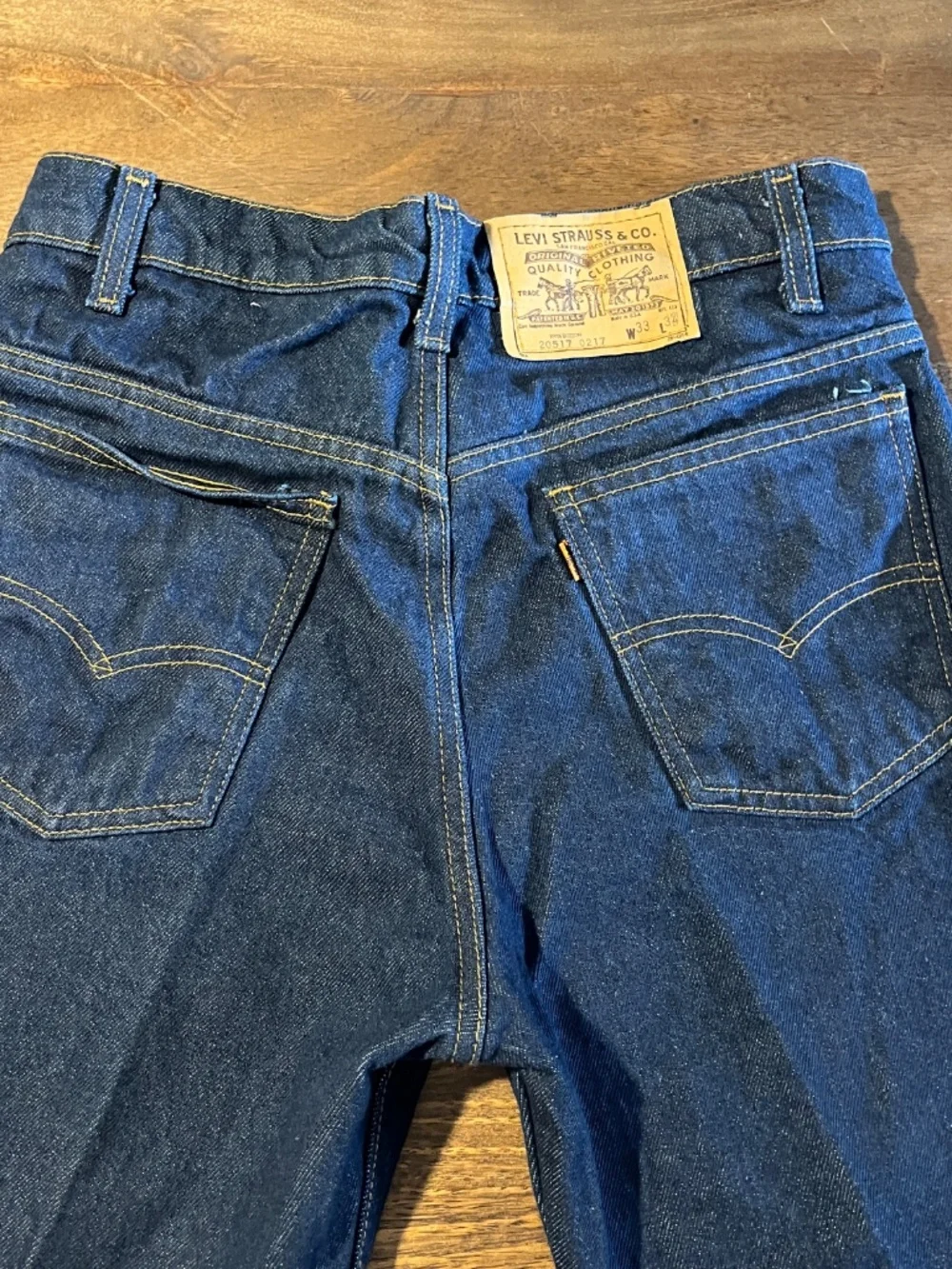 Vintage 1980s Levi’s 517 Orange Tab Jeans Size 33x32